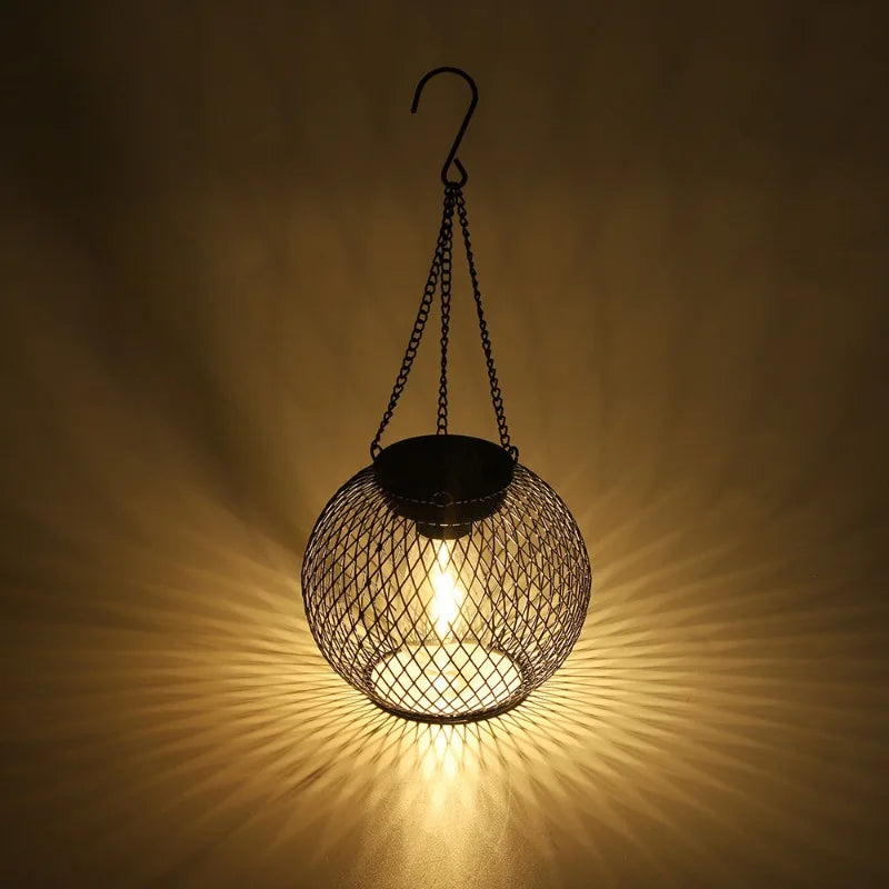 Enchanted Garden Solar Lantern – Light Metal Décor