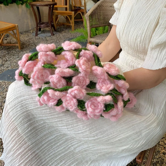 Rose Bouquet Crochet Blanket