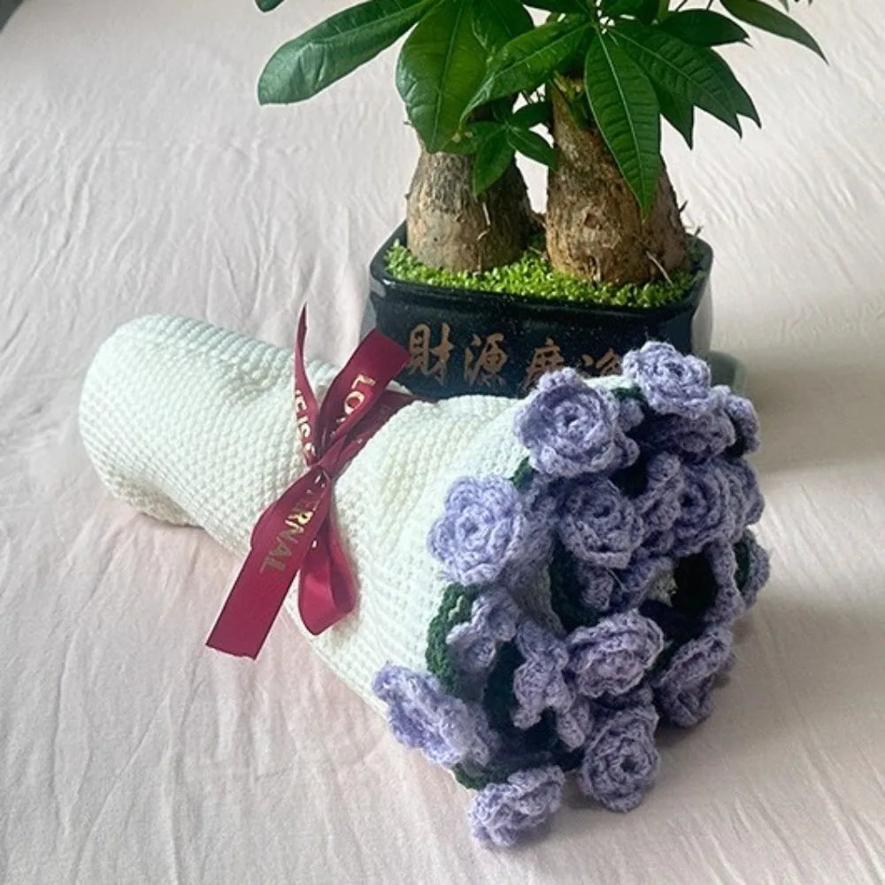 Rose Bouquet Crochet Blanket