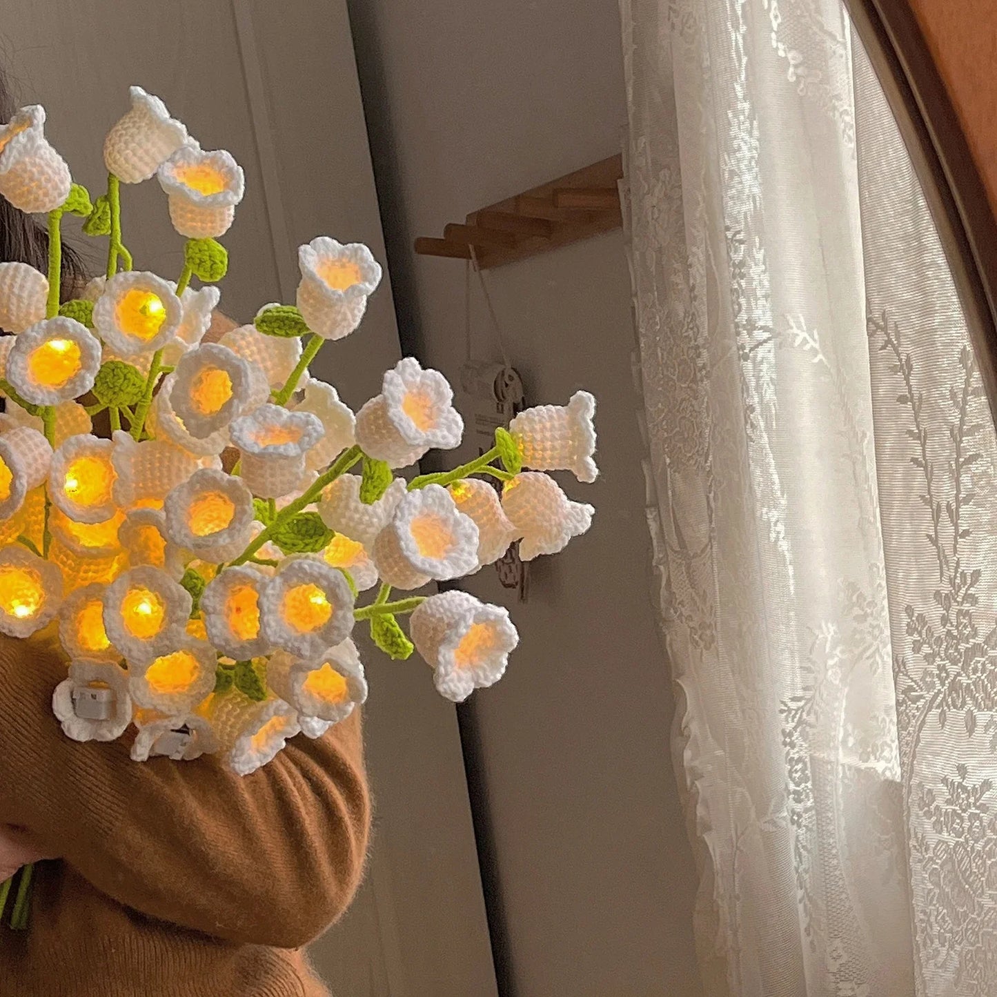 Lily of the Valley Crochet Light Bouquet