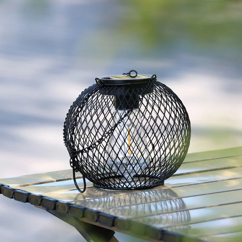 Enchanted Garden Solar Lantern – Light Metal Décor