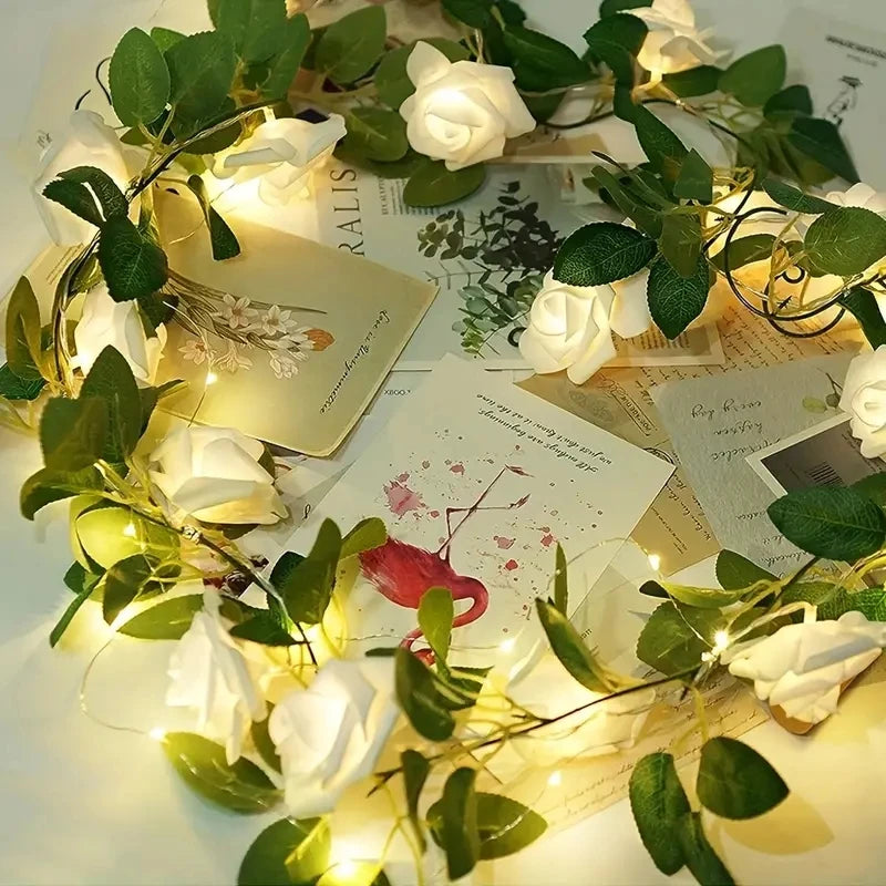 The Roselight Garland – Warm Floral Ambience