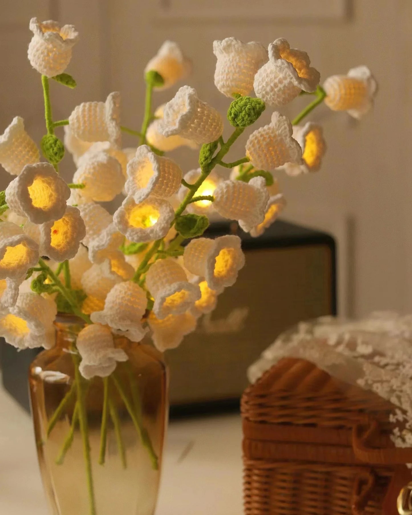 Lily of the Valley Crochet Light Bouquet
