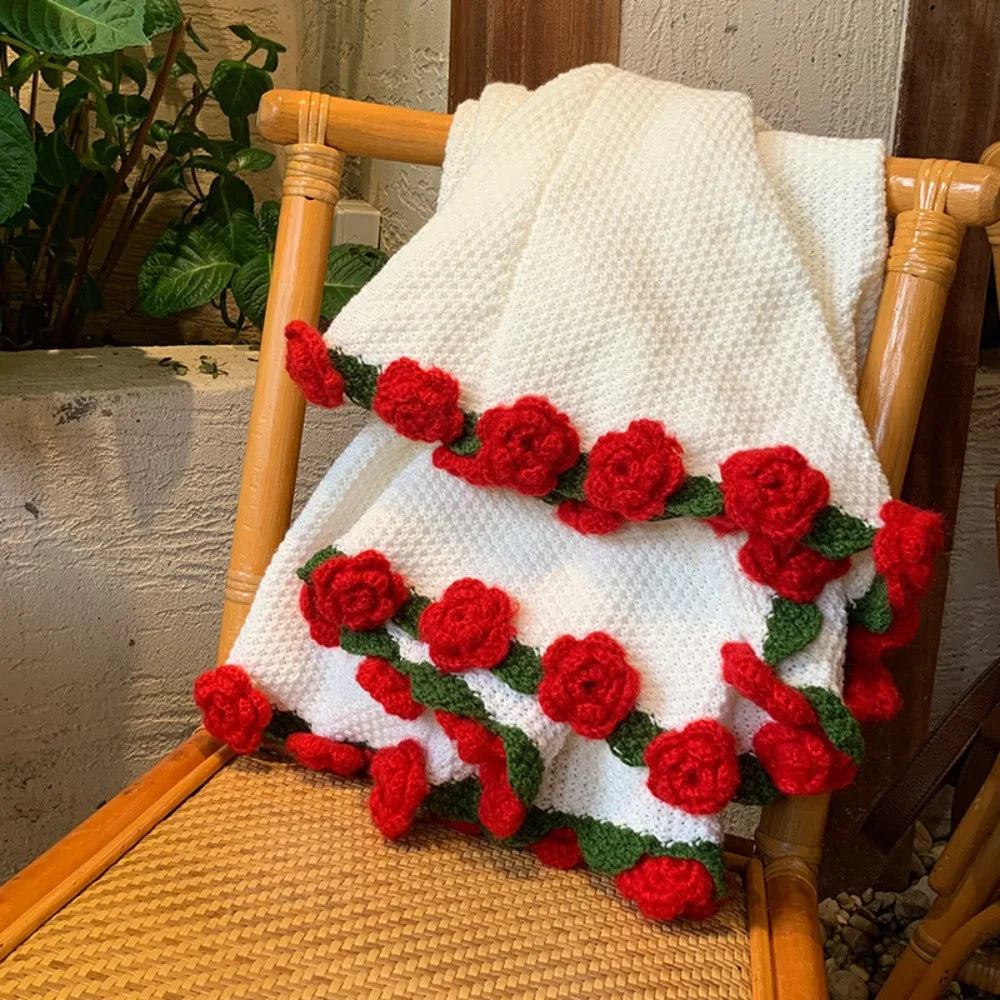 Rose Bouquet Crochet Blanket