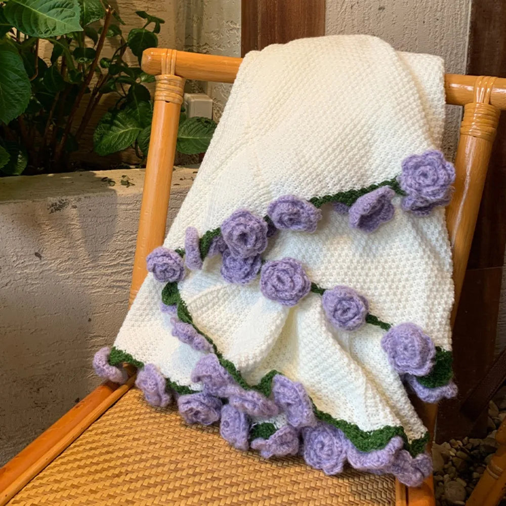Rose Bouquet Crochet Blanket