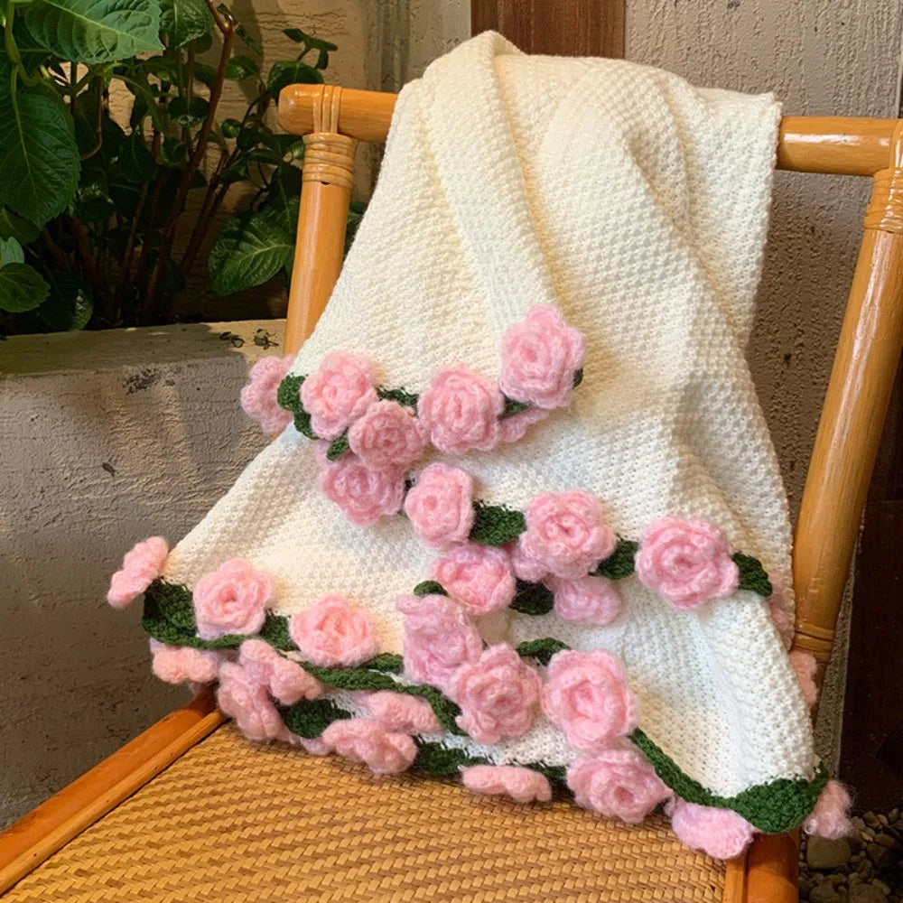 Rose Bouquet Crochet Blanket
