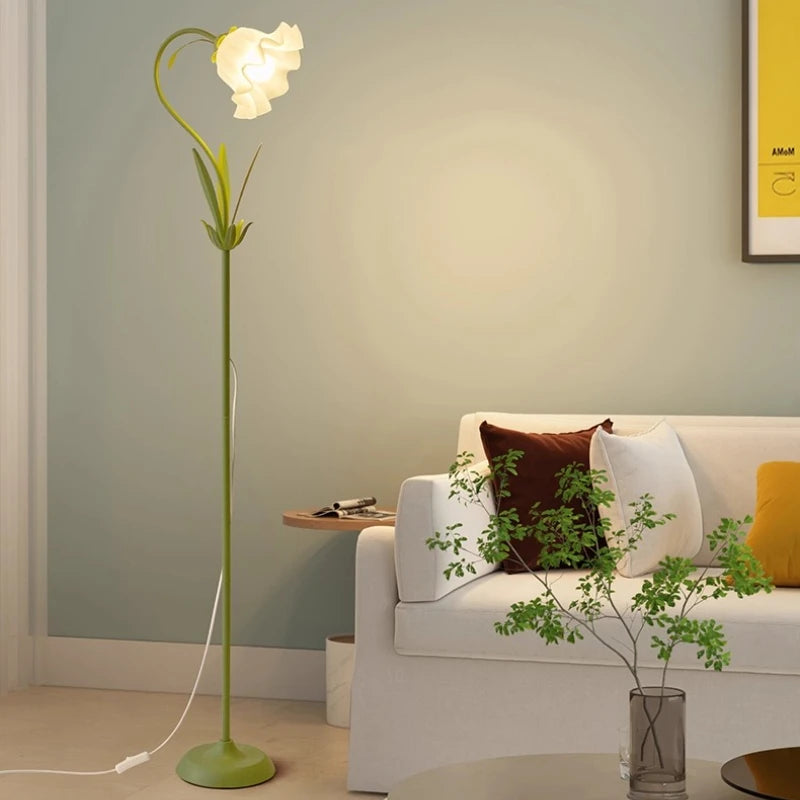 American Pastoral Flower Floor Lamp