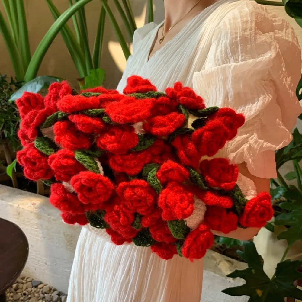 Rose Bouquet Crochet Blanket