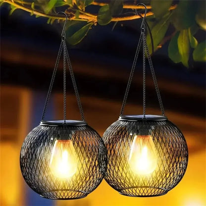 Enchanted Garden Solar Lantern – Light Metal Décor