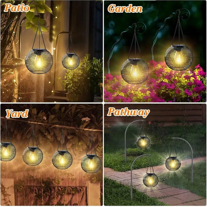 Enchanted Garden Solar Lantern – Light Metal Décor