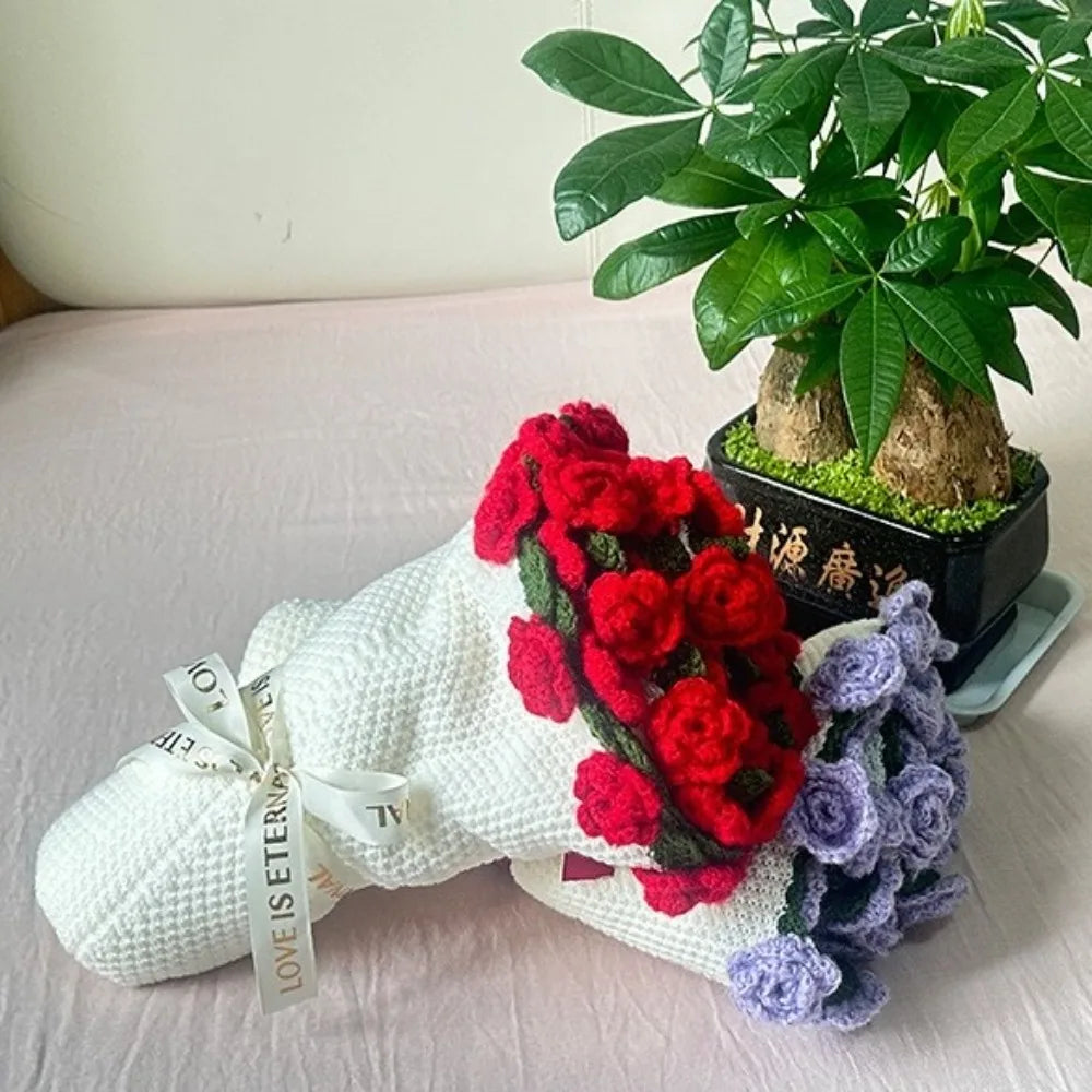 Rose Bouquet Crochet Blanket